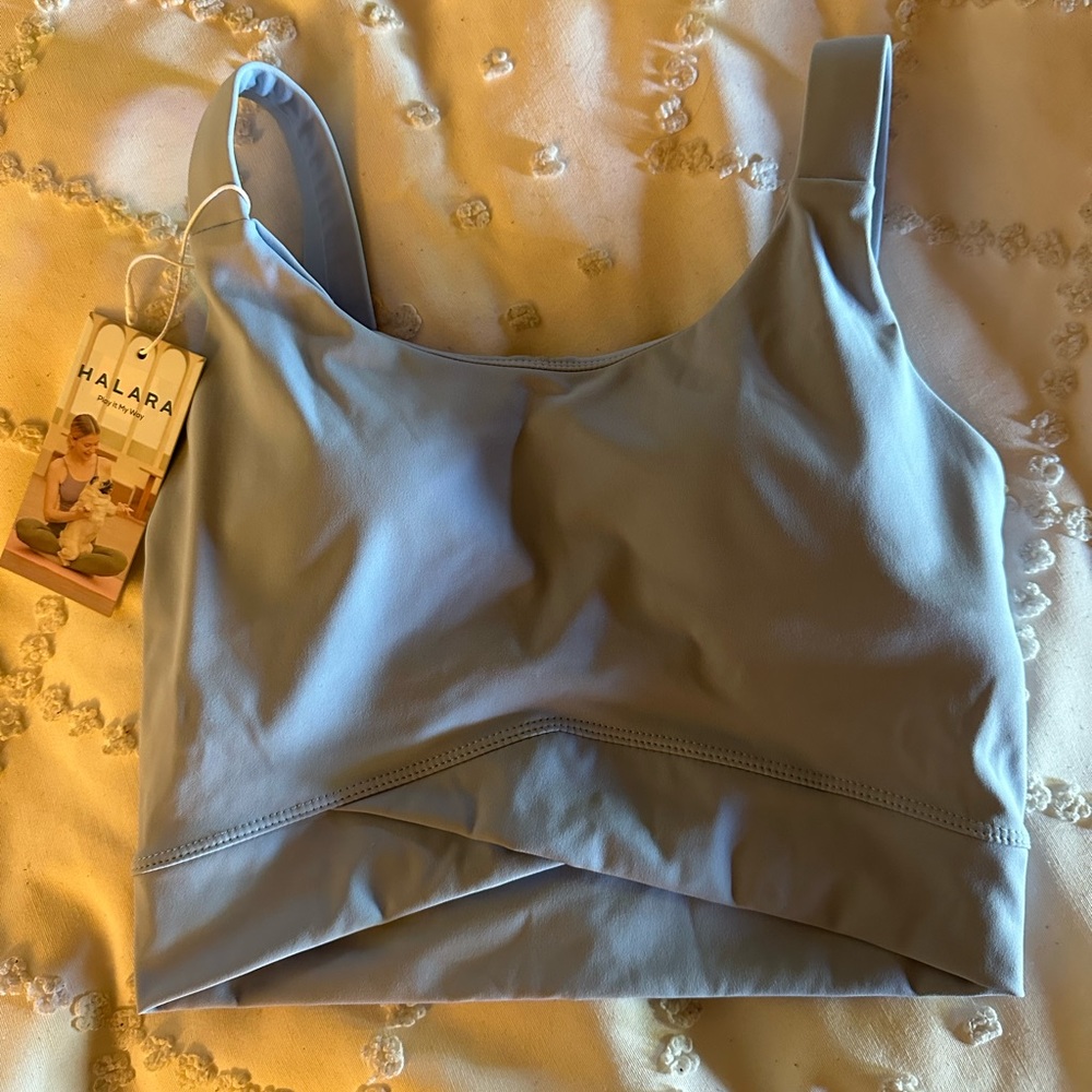 Halara Blue Cropped Sports Top - Picture 4 of 5